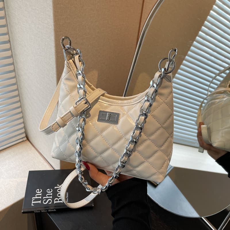 チェーン バッグ 菱形キルティング二way鞄