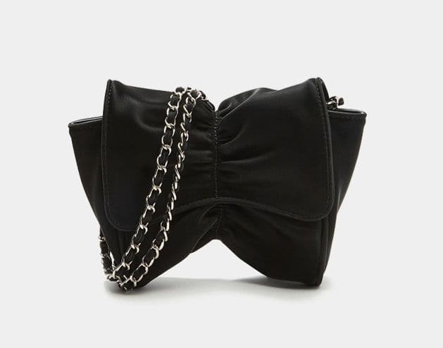 チェーン バッグ ポシェット リボンギャザーチェーンポシェット