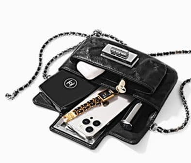 チェーン バッグ ポシェット モダン金具レザーチェーンポシェット